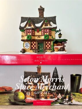 Department 56 Seton Morris Spice Merchant Gift Set Complete!